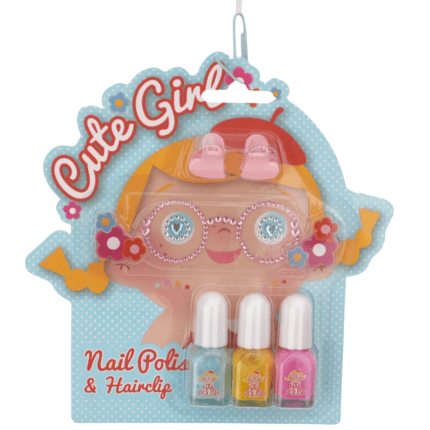 Nail Art set with Nail Sticker and hairpin for Kids